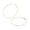 Gold Plated Surgical Steel Fine Hoop Earrings 50 MM
