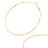 Gold Plated Surgical Steel Fine Hoop Earrings 50 MM