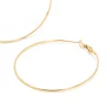 Gold Plated Surgical Steel Fine Hoop Earrings 50 MM
