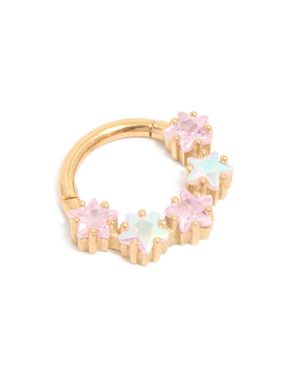 469-gold-plated-surgical-steel-pink-cubic-zirconia-star-clicker-ring-4.webp Gold Plated Surgical Steel Pink Cubic Zirconia Star Clicker Ring