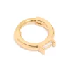 Gold Plated Surgical Steel Rectangle Cubic Zirconia Baguette Clicker Ring