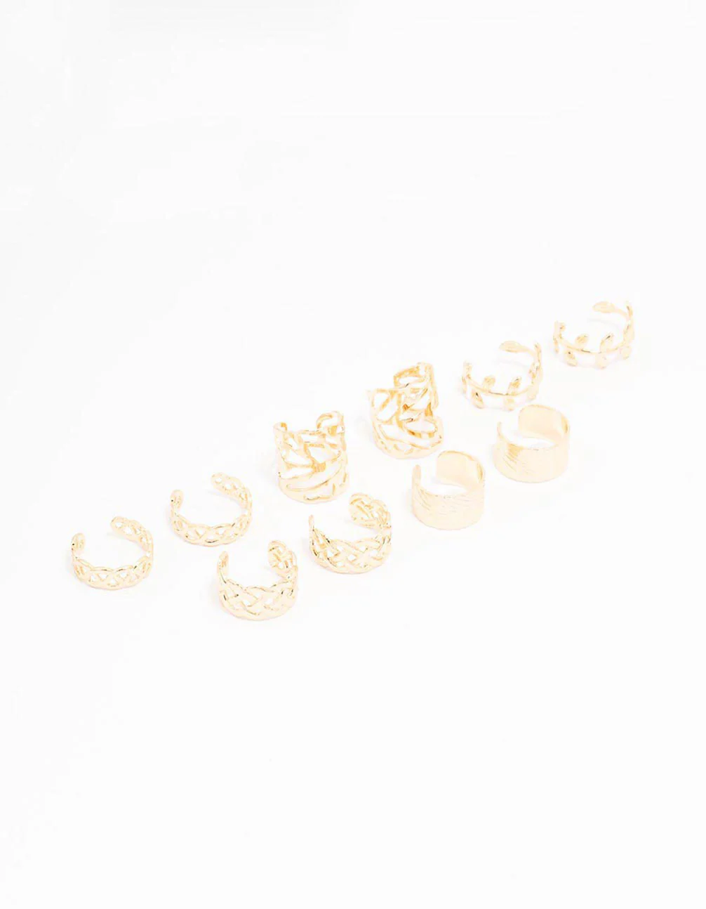 471-gold-plated-surgical-steel-roman-leaf-ear-cuff-10-pack-1.webp Gold Plated Surgical Steel Roman Leaf Ear Cuff 10-Pack