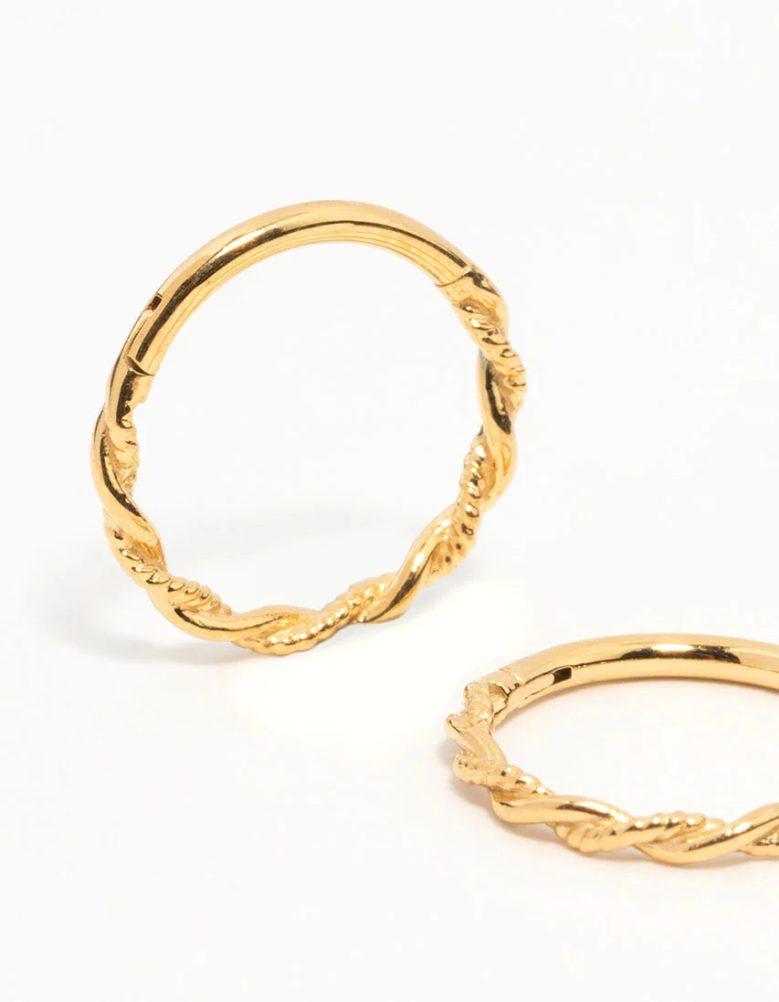 472-gold-plated-surgical-steel-sleeper-earrings-10mm-2.webp Gold Plated Surgical Steel Sleeper Earrings 10MM
