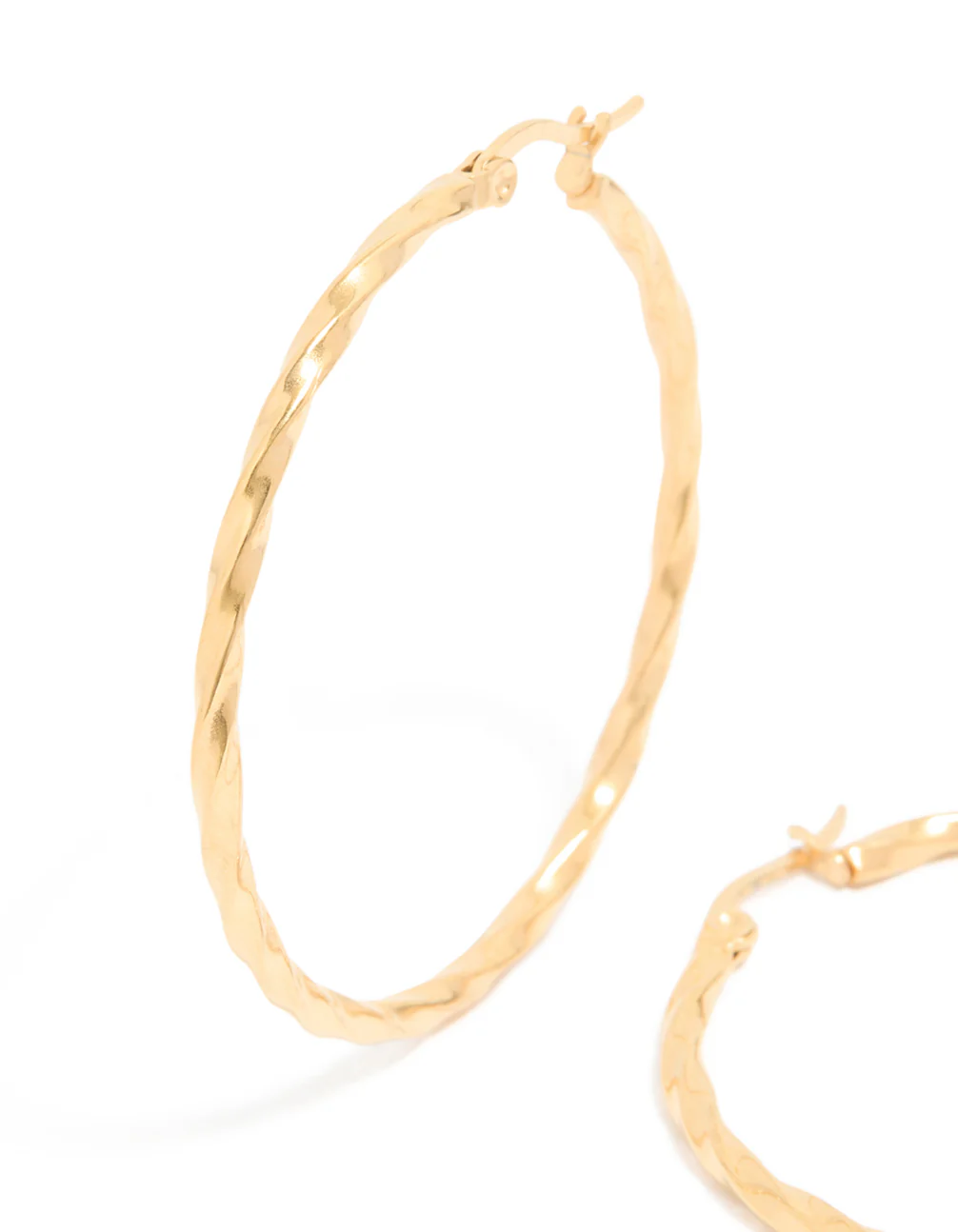 473-gold-plated-surgical-steel-textured-hoop-earrings-40-mm-4.webp Gold Plated Surgical Steel Textured Hoop Earrings 40 MM