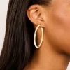Gold Plated Thick Hoop Earrings