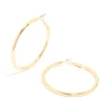 Gold Plated Thick Hoop Earrings