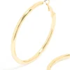 Gold Plated Thick Hoop Earrings