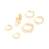 Gold Plated Thick Hoop Earrings 3-Pack