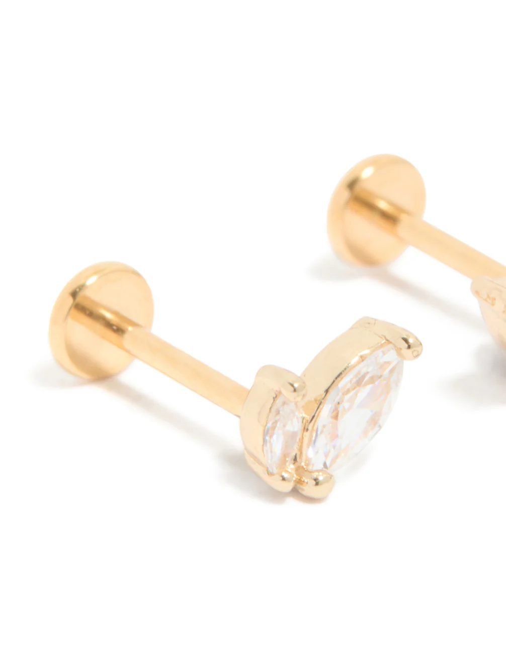 479-gold-plated-titanium-marquise-cubic-zirconia-flat-back-studs-4.webp Gold Plated Titanium Marquise Cubic Zirconia Flat Back Studs