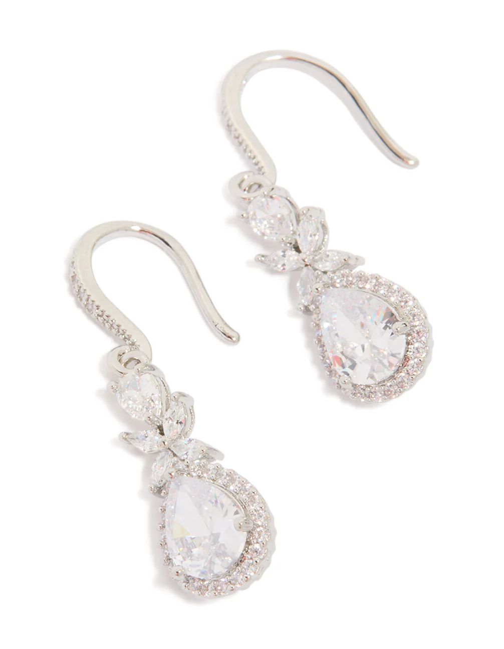 48-silver-cubic-zirconia-halo-hook-earrings-2.webp Silver Cubic Zirconia Halo Hook Earrings