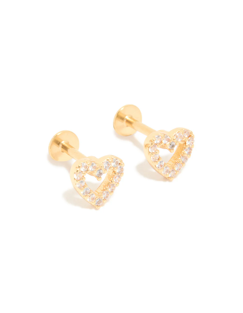 484-gold-plated-titanium-cubic-zirconia-open-heart-flat-back-studs-2.webp Gold Plated Titanium Cubic Zirconia Open Heart Flat Back Studs