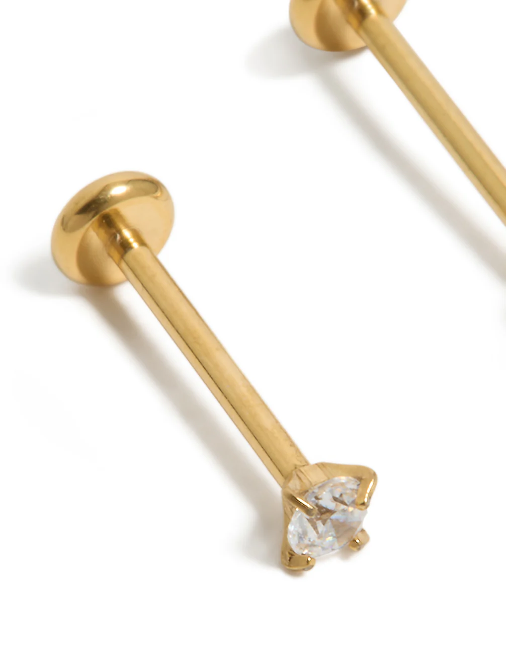 485-gold-plated-titanium-cubic-zirconia-threadless-flat-back-nose-studs-4.webp Gold Plated Titanium Cubic Zirconia Threadless Flat Back Nose Studs