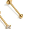 485-gold-plated-titanium-cubic-zirconia-threadless-flat-back-nose-studs-5.webp Gold Plated Titanium Cubic Zirconia Threadless Flat Back Nose Studs