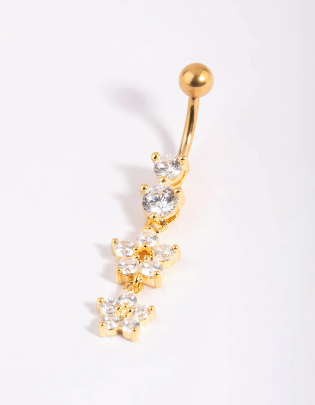 486-gold-plated-titanium-flower-belly-bar-1.webp Gold Plated Titanium Flower Belly Bar