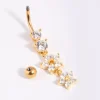 486-gold-plated-titanium-flower-belly-bar-3.webp Gold Plated Titanium Flower Belly Bar