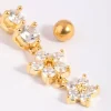 486-gold-plated-titanium-flower-belly-bar-4.webp Gold Plated Titanium Flower Belly Bar