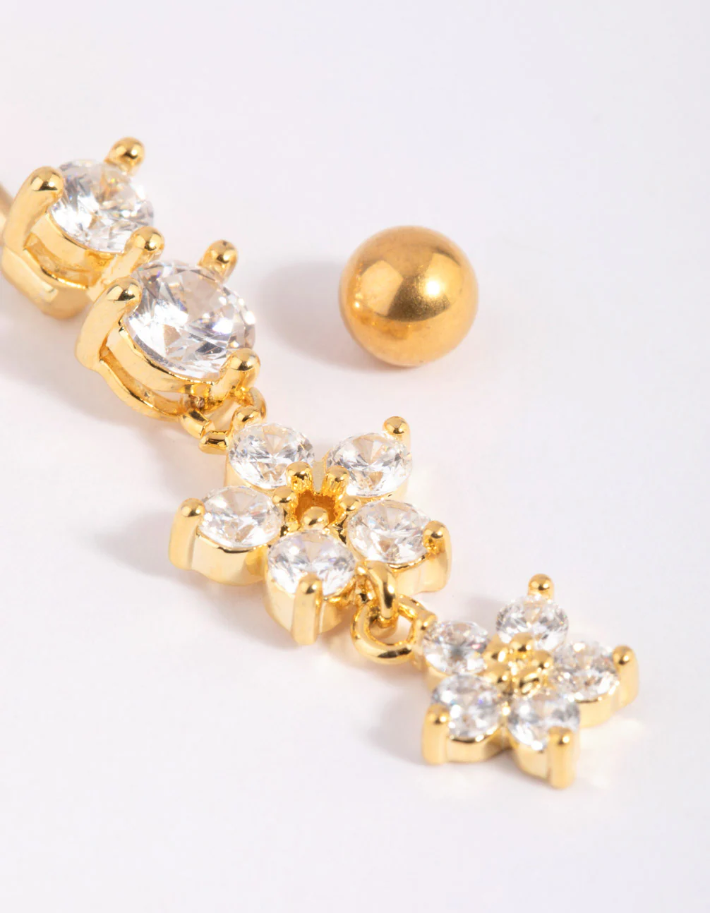486-gold-plated-titanium-flower-belly-bar-4.webp Gold Plated Titanium Flower Belly Bar