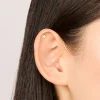 Gold Plated Titanium Heart Flat Back Studs