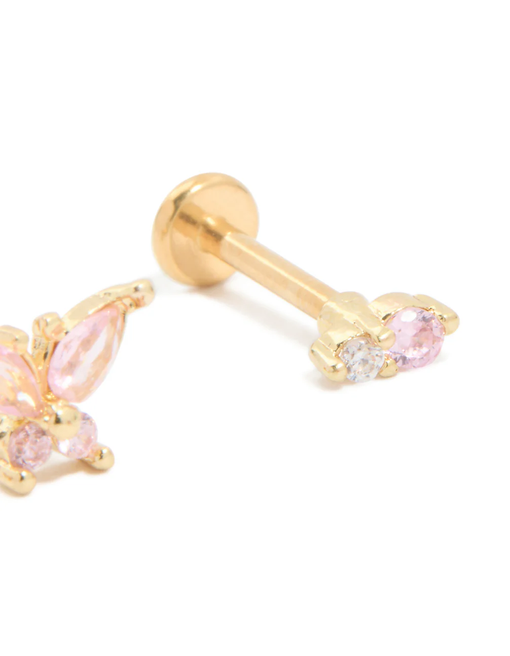 488-gold-plated-titanium-pink-cubic-zirconia-butterfly-flower-flat-back-studs-3-pack-3.webp Gold Plated Titanium Pink Cubic Zirconia Butterfly & Flower Flat Back Studs 3-Pack