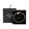 Gold Purple & Grey Cubic Zirconia Bracelet