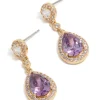 493-gold-purple-cubic-zirconia-double-drop-earrings-2.webp Gold Purple Cubic Zirconia Double Drop Earrings