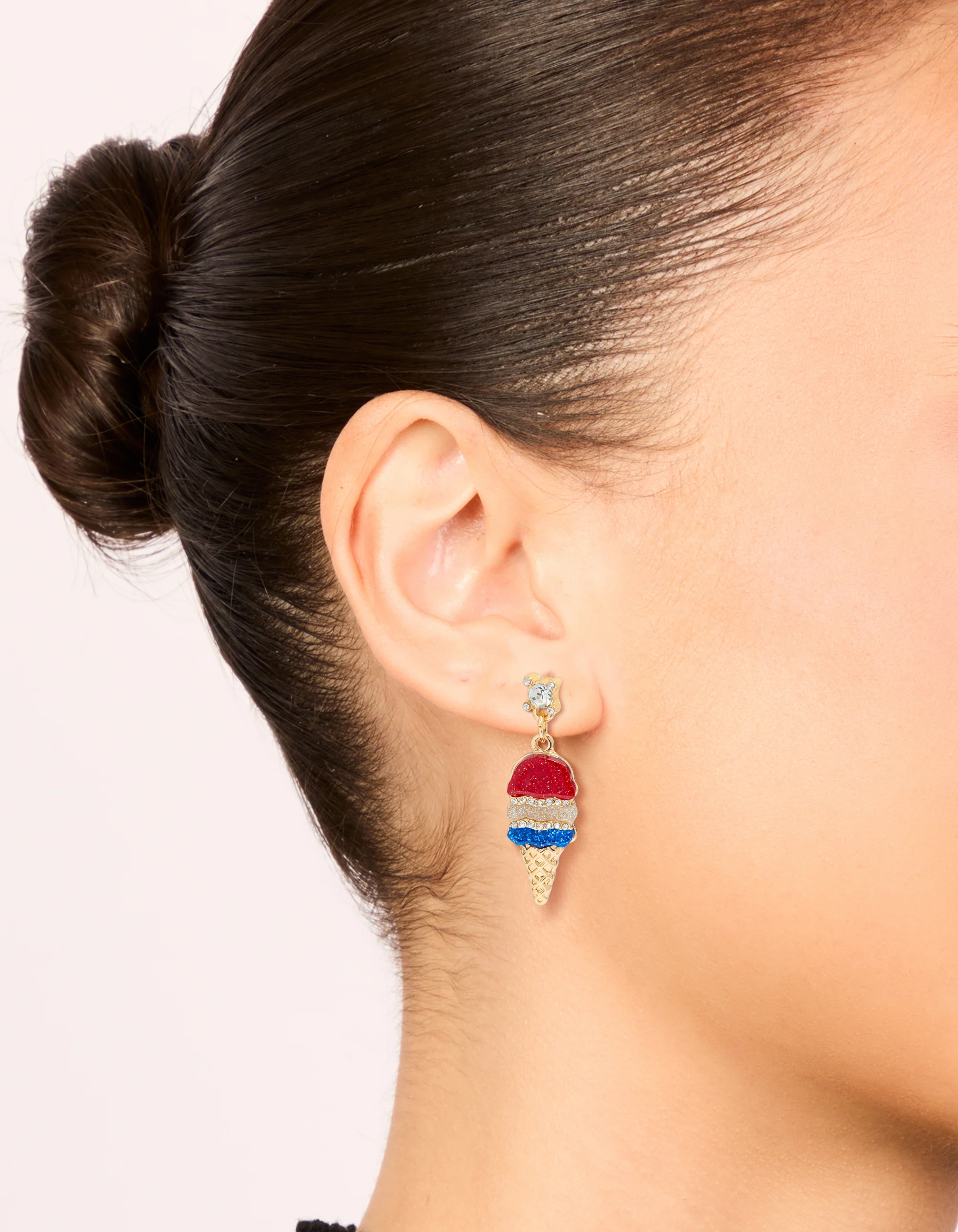 499-gold-red-blue-clear-diamante-ice-cream-cone-drop-earrings-2.webp Gold Red Blue & Clear Diamante Ice Cream Cone Drop Earrings