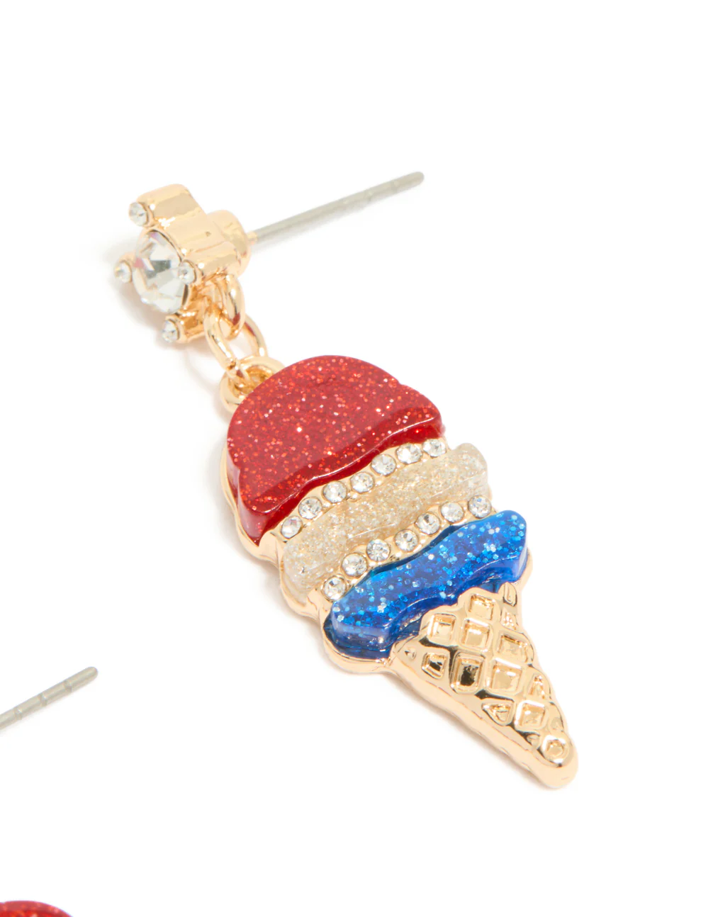 499-gold-red-blue-clear-diamante-ice-cream-cone-drop-earrings-5.webp Gold Red Blue & Clear Diamante Ice Cream Cone Drop Earrings