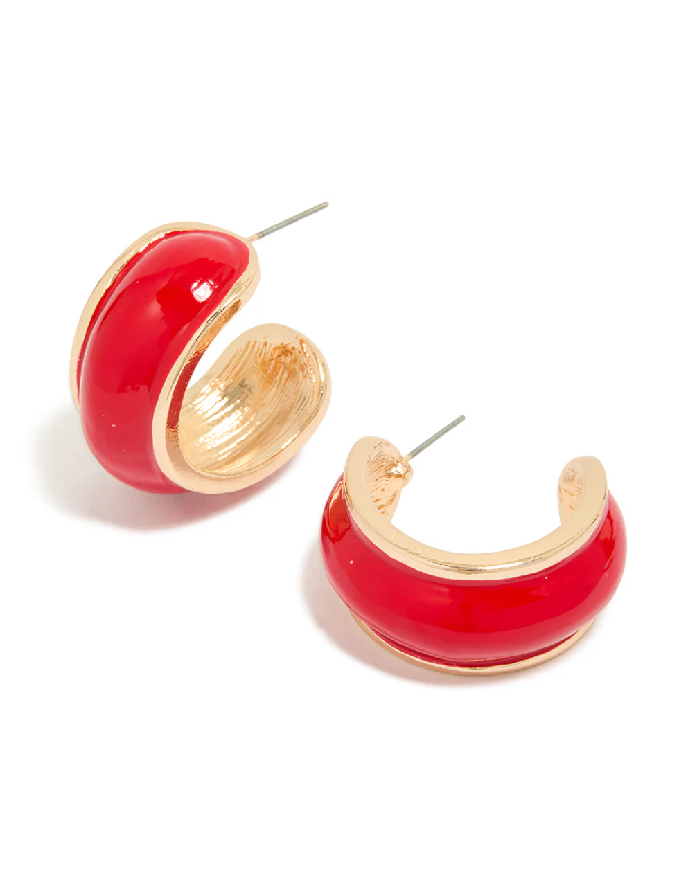 502-gold-red-mini-chunky-hoop-earrings-1.webp Gold Red Mini Chunky Hoop Earrings