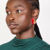 502-gold-red-mini-chunky-hoop-earrings-3.jpg Gold Red Mini Chunky Hoop Earrings