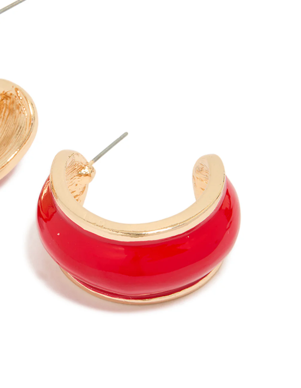 502-gold-red-mini-chunky-hoop-earrings-5.webp Gold Red Mini Chunky Hoop Earrings