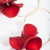 503-gold-red-pearlised-flower-hoop-earrings-3.webp Gold Red Pearlised Flower Hoop Earrings