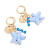 Gold Sea Life Charm Huggie Earrings