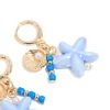 Gold Sea Life Charm Huggie Earrings