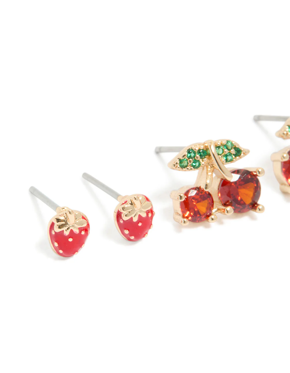 510-gold-strawberry-cherries-earrings-3-pack-4.webp Gold Strawberry & Cherries Earrings 3-Pack