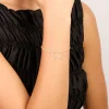 Gold Twisted Chain Celestial Charm Toggle Bracelet