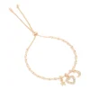 Gold Twisted Chain Celestial Charm Toggle Bracelet