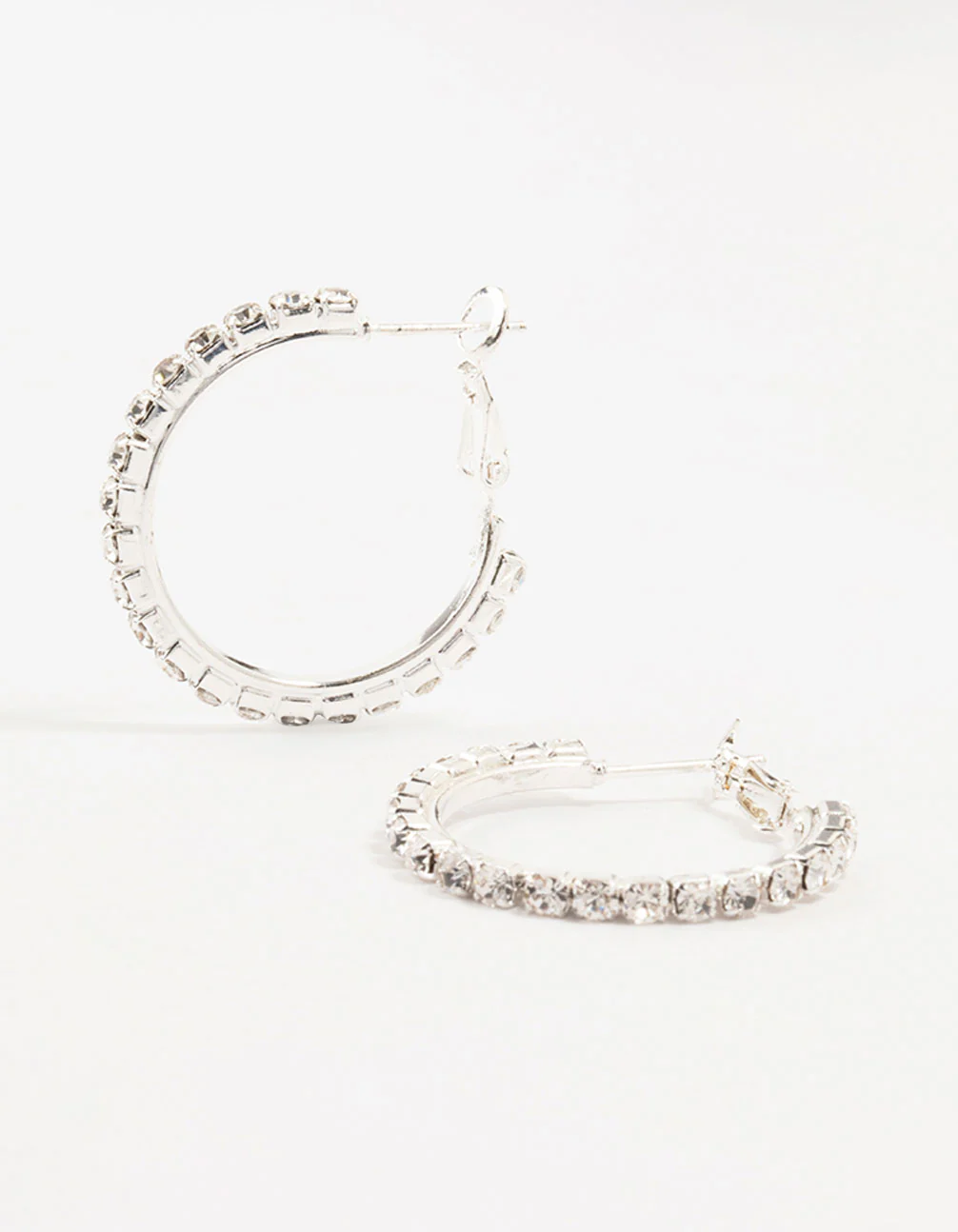 52-silver-cup-chain-diamante-hoop-earrings-1.webp Silver Cup Chain Diamante Hoop Earrings