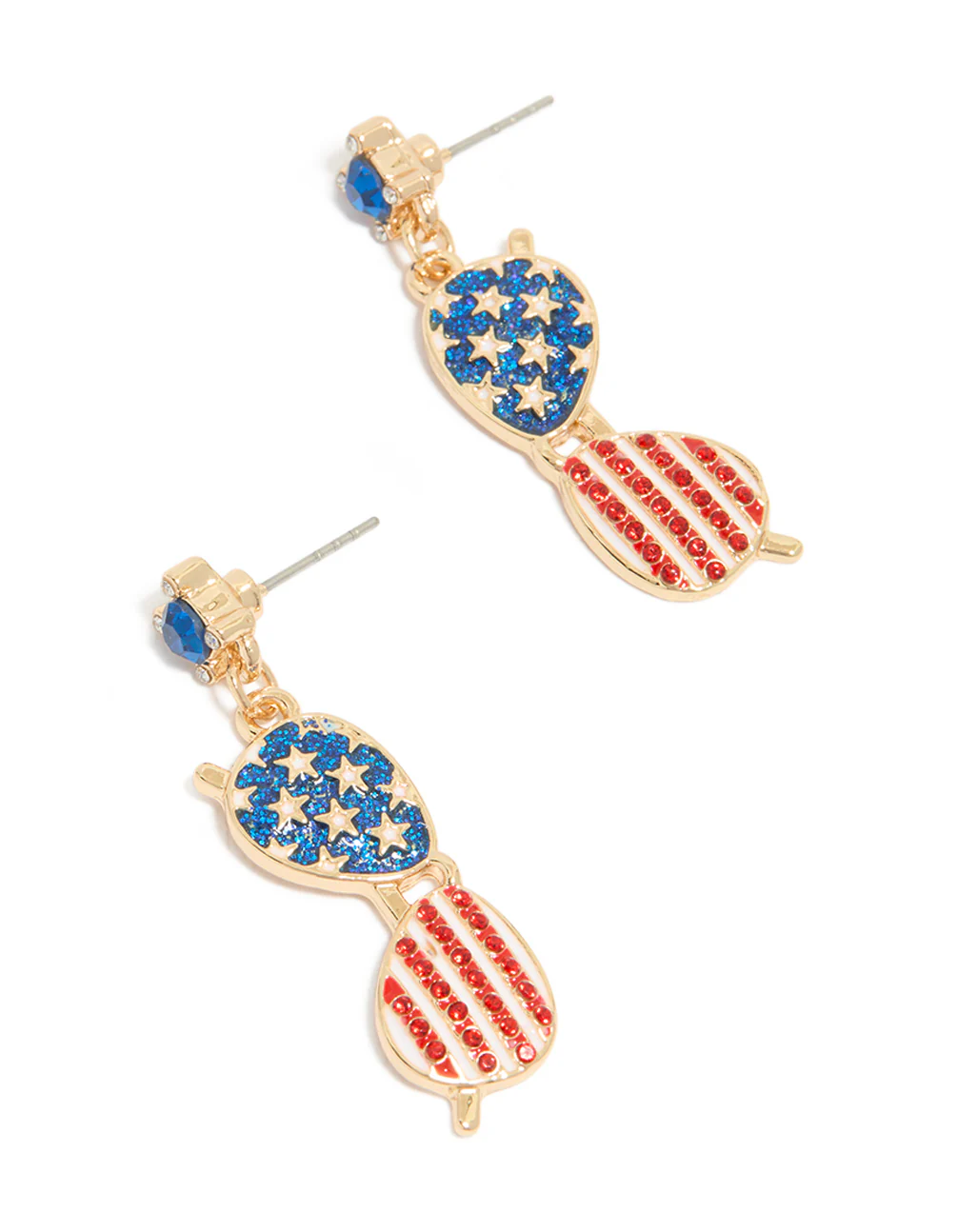 522-gold-usa-sunglasses-drop-earrings-1.webp Gold USA Sunglasses Drop Earrings