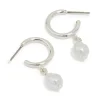 53-silver-pearl-drop-huggie-earrings-2.webp Silver Pearl Drop Huggie Earrings