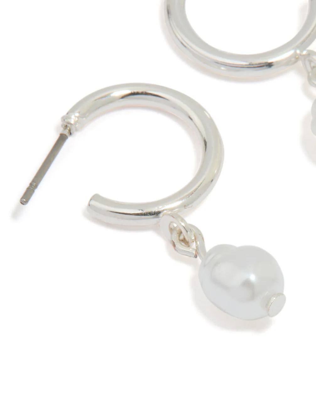 53-silver-pearl-drop-huggie-earrings-4.webp Silver Pearl Drop Huggie Earrings
