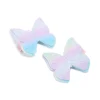 Kids Blue Green Purple Ombre Fabric Butterfly Clips 2-Pack