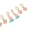 Kids Gold Mermaid Huggie Earrings 4-Pack