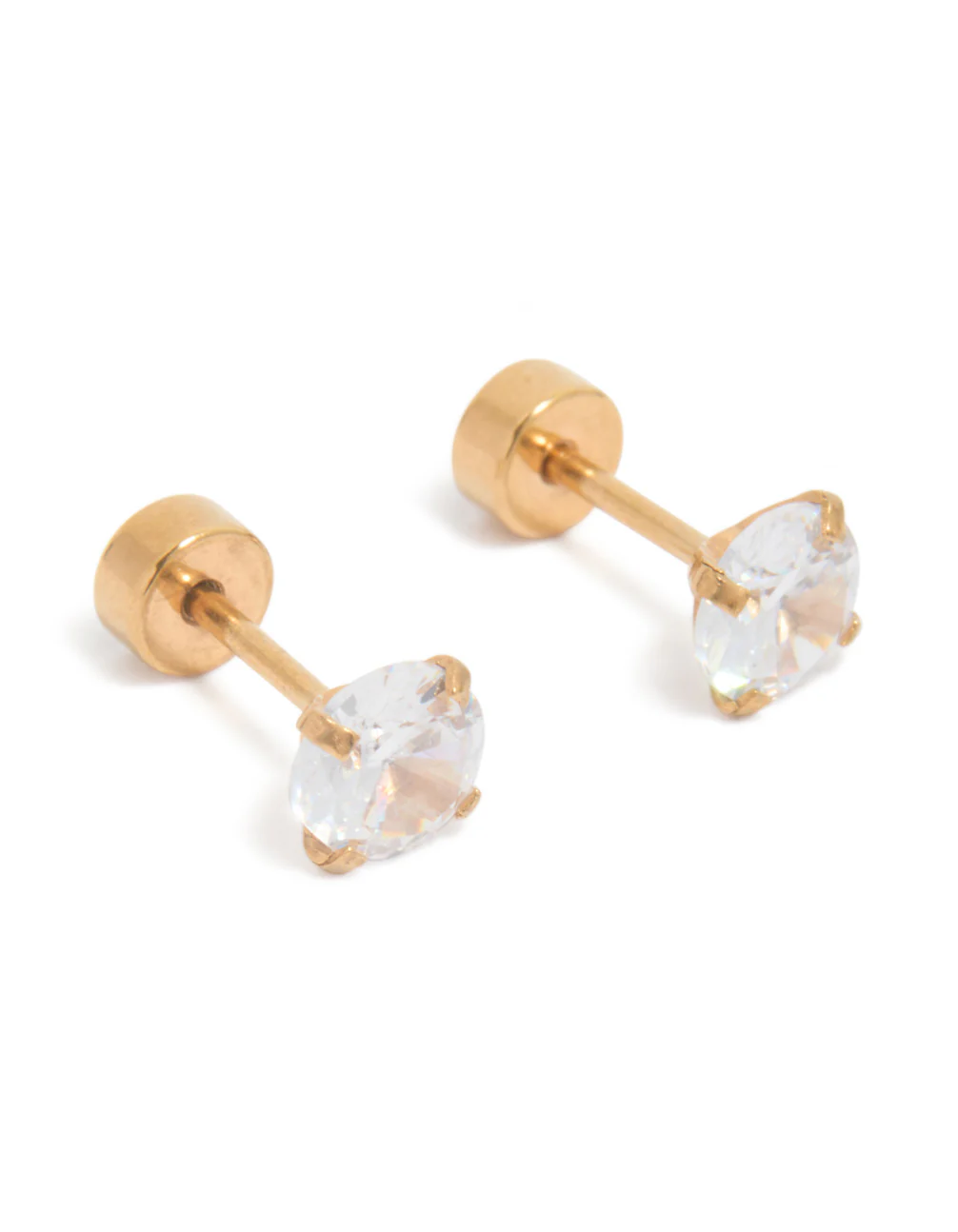537-kids-gold-plated-surgical-steel-cubic-zirconia-flat-back-studs-1.webp Kids Gold Plated Surgical Steel Cubic Zirconia Flat Back Studs