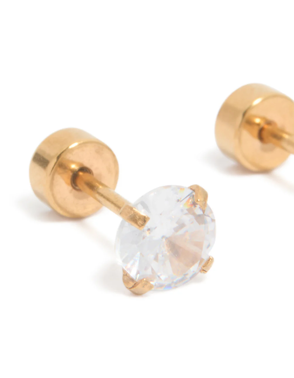 537-kids-gold-plated-surgical-steel-cubic-zirconia-flat-back-studs-2.webp Kids Gold Plated Surgical Steel Cubic Zirconia Flat Back Studs