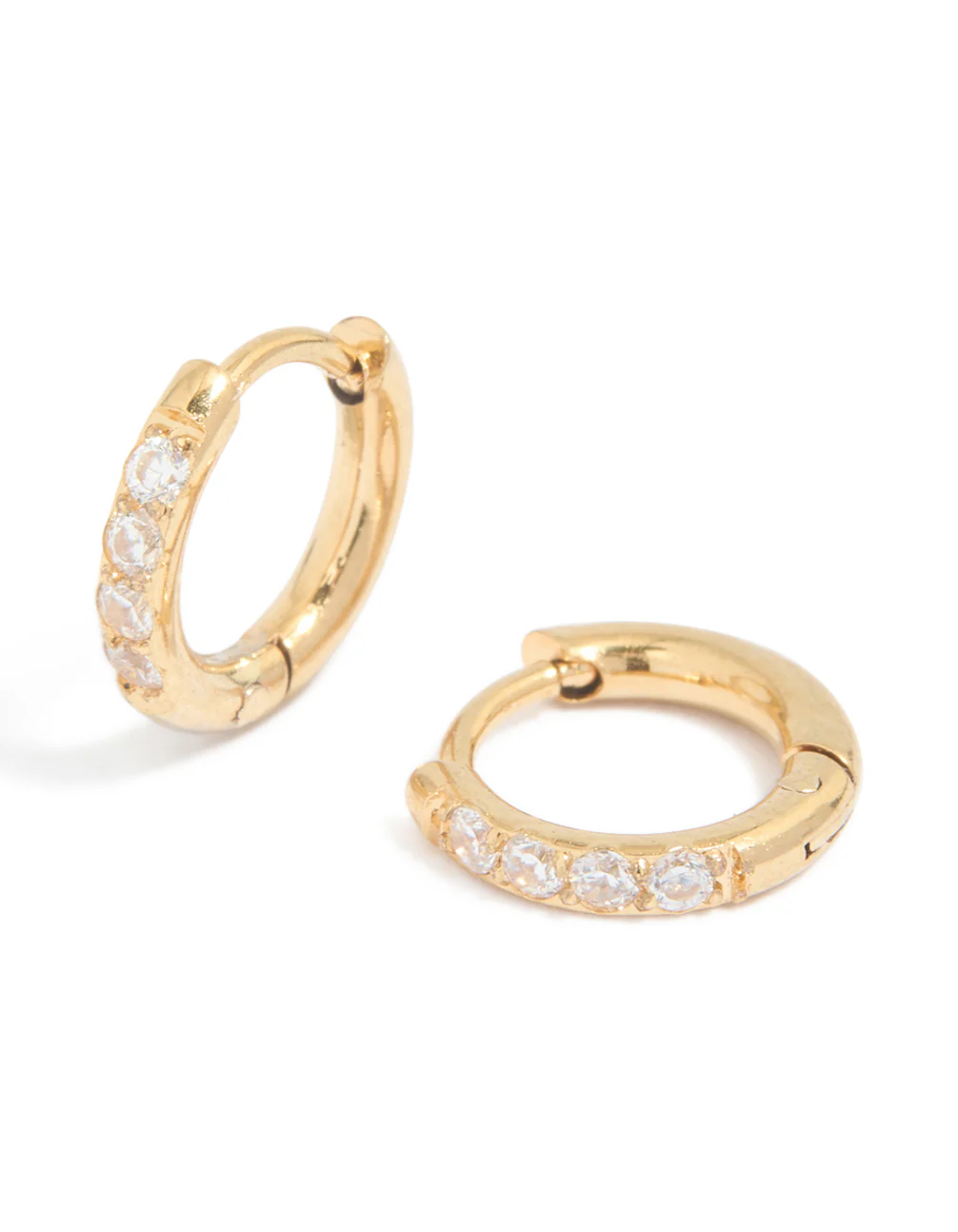 539-kids-gold-plated-surgical-steel-cubic-zirconia-pave-sleeper-earrings-1.webp Kids Gold Plated Surgical Steel Cubic Zirconia Pave Sleeper Earrings