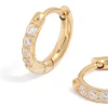 539-kids-gold-plated-surgical-steel-cubic-zirconia-pave-sleeper-earrings-2.webp Kids Gold Plated Surgical Steel Cubic Zirconia Pave Sleeper Earrings