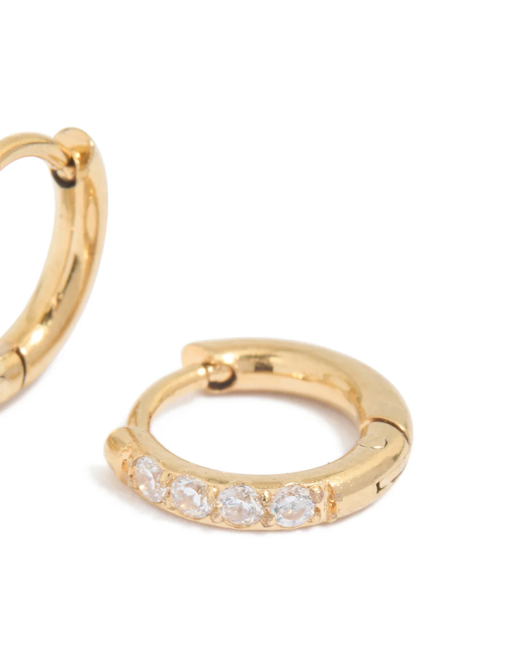 539-kids-gold-plated-surgical-steel-cubic-zirconia-pave-sleeper-earrings-3.webp Kids Gold Plated Surgical Steel Cubic Zirconia Pave Sleeper Earrings