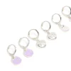 Kids Silver Cat & Paw Huggie Earrings 4-Pack