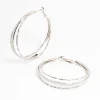 55-silver-textured-split-glitter-hoop-earrings-1.webp Silver Textured Split Glitter Hoop Earrings