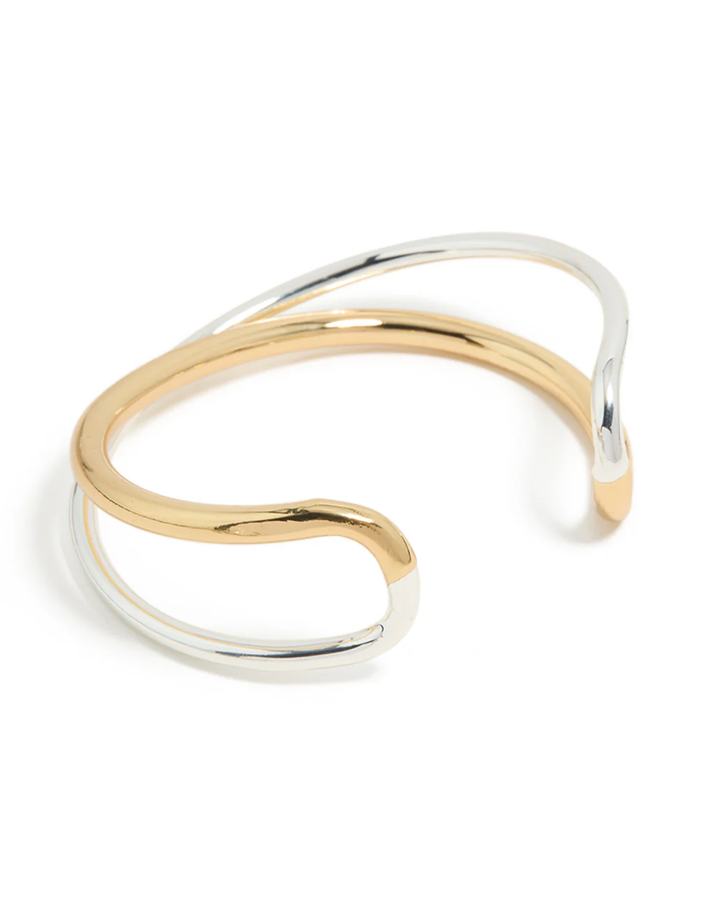 553-mixed-metal-plated-open-crossover-wrist-cuff-2.webp Mixed Metal Plated Open Crossover Wrist Cuff